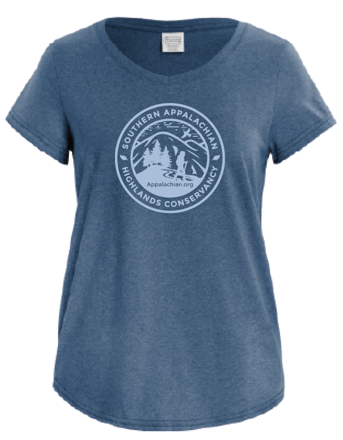 Women's ECO Tee_Cobalt_SAHC logo