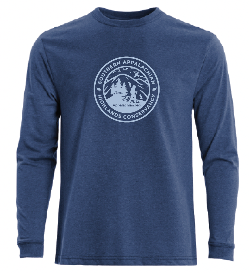 ECO Long Sleeve Tee_Cobalt_SAHC logo