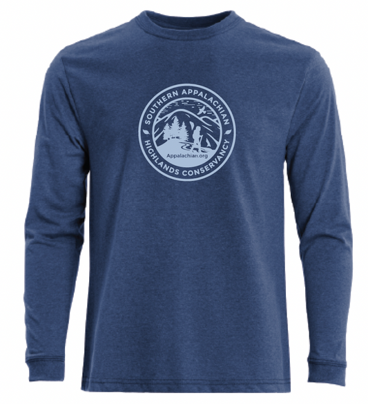 ECO Long Sleeve Tee_Cobalt_SAHC logo